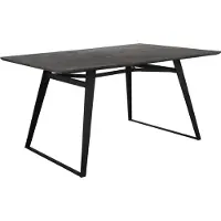 Loft 24 Fuji|Eettafel 120x80 cm 8 plaatsen in bruin-grijs frame zwart
