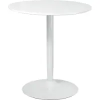 HOMCOM - eettafel - van MDF en staal - 70L x 70B x 75H cm - wit