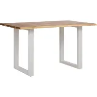 DOMUS Melody|Eettafel 140 cm 6 plaatsen in Acaciahout Wit