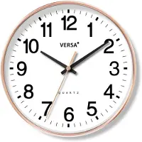 Versa Wandklok , wit, kunststof, 4,3 x 30 x 30 cm