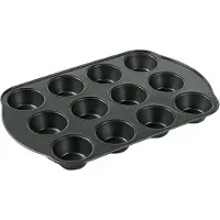 Funktion Muffinplaat Anti-aanbak x12 Zwart