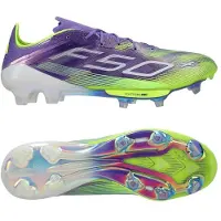 Adidas Heren F50+ Radiant Blaze Pack FG Vaste Grond Voetbalschoenen Purple Rush/Cloud White/Lucid Lemon