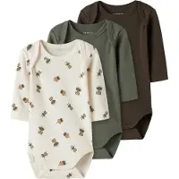 Name it Rompertje/body beige / crème / bruin / riet