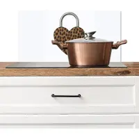 KitchenYeah Spatscherm keuken 60x30 cm - Kookplaat achterwand Slot - Hartvormig - Bruin - Panterprint - Muurbeschermer - Spatwand fornuis - Hoogwaardig aluminium
