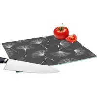 KitchenYeah Glazen Snijplank - 28x20 - Design - Paardenbloem - Plant - Snijplanken Glas