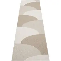 Pappelina Hill Vloerkleed 70x270 Cm Dark / / Fossil Grey - Vloerkleden met motieven Pvc Linen - HI9G727