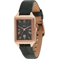 Fossil Analoog horloge 'RAQUEL' rose-goud / donkergroen