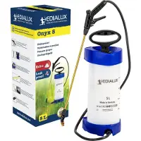 Edialux Onyx 5 L druksproeier, drukspuit voor gewasbescherming, onkruidbestrijding, bemesting en ongediertebestrijding, bestand tegen zuren en basen, verwisselbare onderdelen