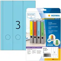Herma ordneretiketten A4, 297 x 61 mm, permanent hechtend/bedrukbaar, 60 stuks, blauw