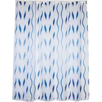 MSV Douchegordijn Seventies Blauw 180cm