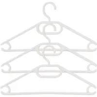 MSV Kledinghangers Wit – Set van 3 Plastic Hangers – Lichtgewicht en Praktisch voor Garderobe en Kledingkast