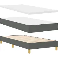vidaXL Boxspring bed met matras Donkergrijs 200 x 80 cm Stof