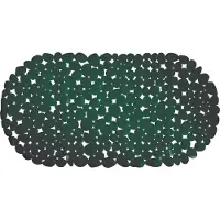 MSV Douche/bad anti-slip mat - badkamer - pvc - donkergroen - 35 x 68 cm - Badmatjes