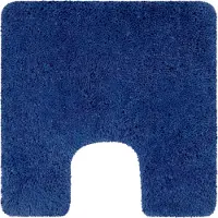 Spirella Highland Toiletmat - Badmat 55 x 55 cm - Zachte Badkamer Mat met Absorberend Oppervlak - Blauw