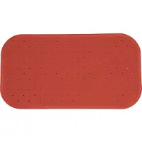 MSV Douche/bad anti-slip mat badkamer - rubber - terracotta - 36 x 76 cm - Badmatjes