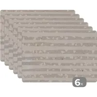 KitchenYeah Placemat - Terrazzo - Pastel - Design - Placemats - Onderleggers - 45x30 cm - 6 stuks