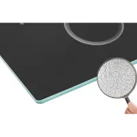 KitchenYeah Glazen Snijplank - 28x20 - Potlood - Beker - Zwart - Wit - Snijplanken Glas