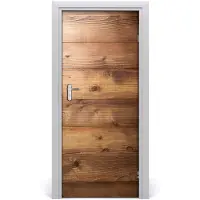 Tulup Deursticker - Houten Vloer Deurposter - 85 cm x 205 cm - Bruin Deursticker - Moderne Deur Sticker - Deursticker voor de Slaapkamer - Deur plakfolie