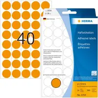 Herma Etiket 2254 rond 19mm fluor oranje 960stuks - 3 stuks