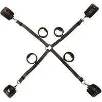 Sei mio - bondage set voor bed - verstelbaar - zwart