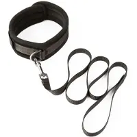 Sei mio - halsband en riem - verstelbaar - zwart