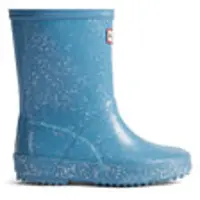 Hunter Regenlaars Kids First Giant Glitter Azur Blue-Schoenmaat 22