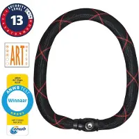 ABUS Fietsslot - Scooterslot Kettingslot - IVY Chain 9210 - Security level 13 - ART-3 - winnaar ANWB slotentest 2022 - 140 cm - Geschikt voor bakfietsen - elektrische fietsen - scooters