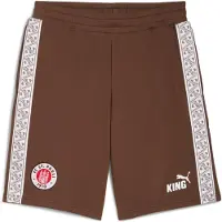 Puma FC St. Pauli KING sweatshort voor Heren, Wit/Bruin, Maat 3XL