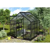 Vitavia Tuinkas Apollo 3800 - Polycarbonaat 4mm - Zwart - 195x199x207cm