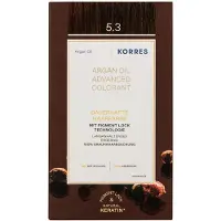 Korres Arganolie Geavanceerde Haarkleuring Golden Honey Light Brown / Lichtbruin Goud 5.3 Haarkleur 1 st