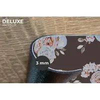 KitchenYeah Placemats - 6 stuks - 45x30 cm - Placemat kunststof - Patronen - Rozen - Zwart - Borden onderleggers - Decoratie voor op tafel - Keuken tafeldecoratie accessoires - Vinyl onderlegger - Tafelversiering