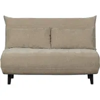 Woood Xem Slaapbank - 1-Persoons - Chenille stof - Naturel - 80x122x92
