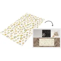 KitchenYeah Keukenloper - Loper keuken - Regenboog - Pastel - Kinderen - 120x60 cm - Keukenloper vinyl
