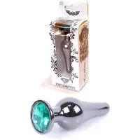 Bossoftoys Butt plug - Anaal plug- Jawellery Dark Silver BUTT PLUG- Groen