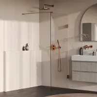 Brauer Void profielloze inloopdouche 70cm koper geborsteld PVD