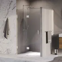 Brauer Void profielloze nisdeur 120cm met draaideur 60cm aan glas chroom