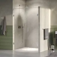 Brauer Void profielloze nisdeur 130cm met draaideur 60cm aan muur RVS geborsteld PVD