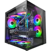 Mars Gaming MCV-ONE Gaming Case ATX Dubbel Gehard Glas Achterste Ventilator FRGB 12cm Zwart