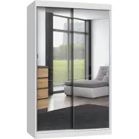 Top E Shop Garderobe, IGA 120 BIEL A KPL Slaapkamerkast 7 Planken 2 Deur(en) Wit Kledingkast (120 x 61 x 200 cm)