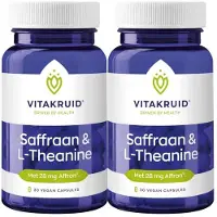 Vitakruid - Saffraan & L-Theanine - 2 x 30 vegancapsules - Voordeelverpakking