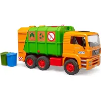 BRUDER MAN TGA garbage truck orange