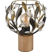 Globo Lighting - tafellamp - MIKA - bruin - hout - Ø 20cm - E27 - 15759T