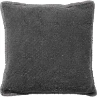 Dutch decor - BOWIE - Kussenhoes 45x45 cm - van gewassen katoen - Charcoal Gray - antraciet