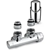 Plieger Onderblok radiator set valvola design haaks chroom