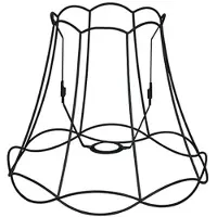 QAZQA Metalen lampenkap zwart 30/26 - Granny Frame