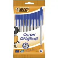 BIC Cristal Original Balpen Blauw 0,4 mm 10 Stuks