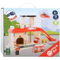 Small Foot - Houten Brandweerkazerne met Accessoires, 15dlg.