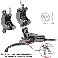 Tektro hd-e745 e-cargo auriga links hydraulische remset met splitter