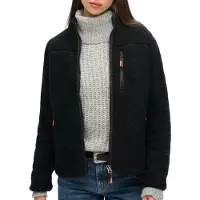 Superdry Fleece jas oranje / zwart
