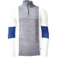Rusty neal Fijn gebreide trui in colorblock-stijl met opstaande kraag